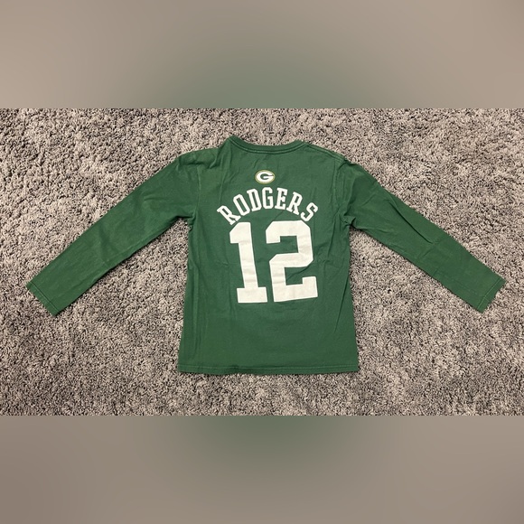 Green Bay Packers - Aaron Rodgers Long Sleeve Jersey Shirt - Youth Medium 10/12 - Picture 4 of 7